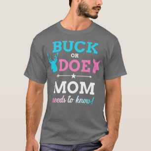 Geschlecht offenbart Buck oder passt Mama zu Baby- T-Shirt