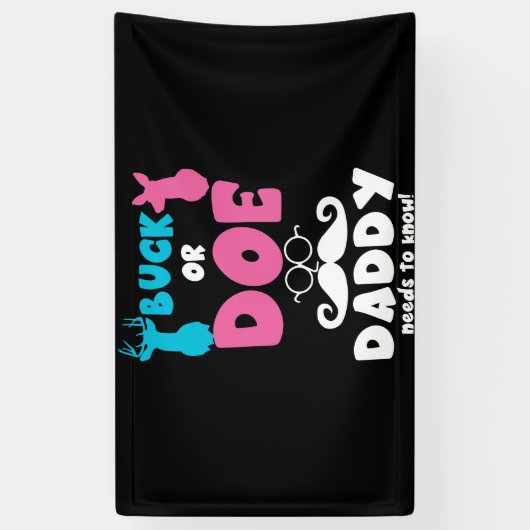 Geschlecht offenbart Buck oder tut Daddy Matching  Banner (Vertikal)