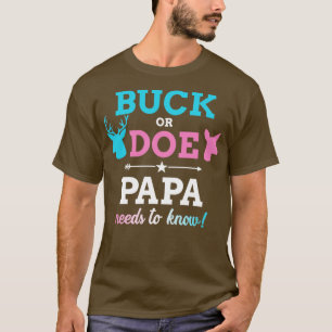 Geschlecht offenbart buck or doe papa match baby P T-Shirt