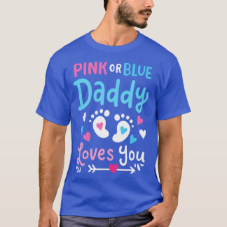 Geschlecht offenbart Daddy Vater rosa oder blau T-Shirt