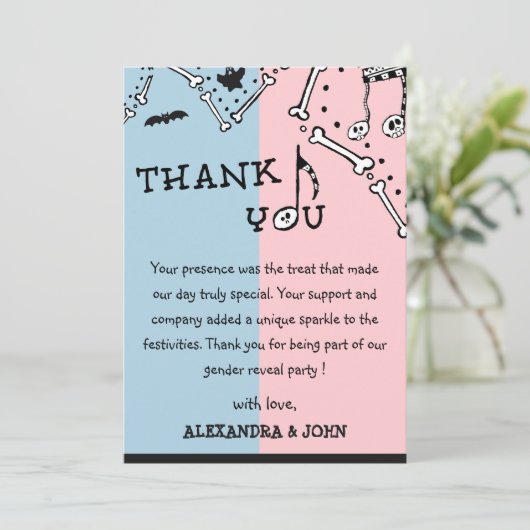 Geschlecht offenbart Dankbarkeit Karten Junge oder (Stehend Vorderseite)