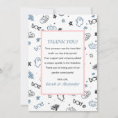 Geschlecht offenbart Dankeskarten Niedlich rosa un Dankeskarte (Vorderseite)