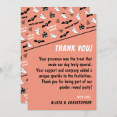 Geschlecht offenbart Dankeskarten niedlichen spoky Dankeskarte (Vorne/Hinten)