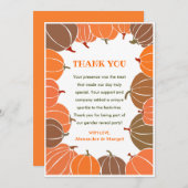 Geschlecht offenbart Danksagungen Karten Pumpkin H (Vorne/Hinten)