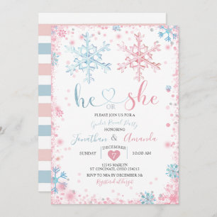 Geschlecht offenbart, dass er oder sie Schneeflock Einladung