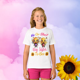 Geschlecht offenbart, dass sie große Schwester zu T-Shirt