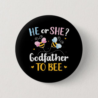 Geschlecht offenbart, dass sie Pate für Baby-Party Button