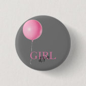 Geschlecht offenbart einen Mädchen-Button Button (Vorderseite)