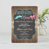 Geschlecht offenbart Einladung Schnurrbart oder Bö (Stehend Vorderseite)