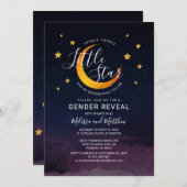 Geschlecht offenbart Einladung Twinkle Little Moon (Vorne/Hinten)