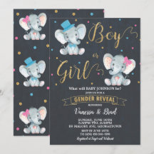 Geschlecht offenbart Elephant Baby Gender Reveal P