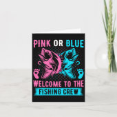 Geschlecht offenbart Fischen rosa oder blau willko Karte (Vorderseite)