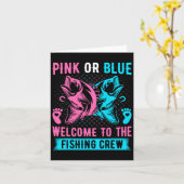 Geschlecht offenbart Fischen rosa oder blau willko Karte (Gelbe Blume)