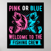 Geschlecht offenbart Fischen rosa oder blau willko Poster (Vorne)