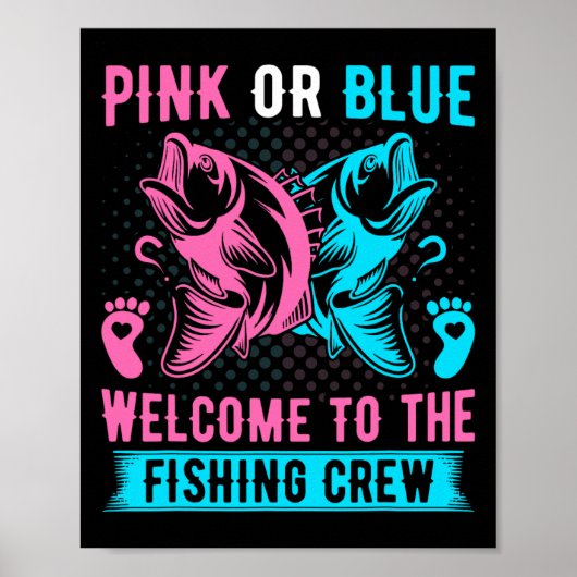 Geschlecht offenbart Fischen rosa oder blau willko Poster (Vorne)