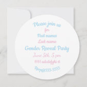 Geschlecht offenbart Fragezeichen Einladung (Rückseite)