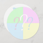 Geschlecht offenbart Fragezeichen Einladung (Vorne/Hinten)