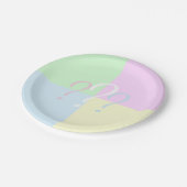 Geschlecht offenbart Fragezeichen Teller (Schrägansicht)