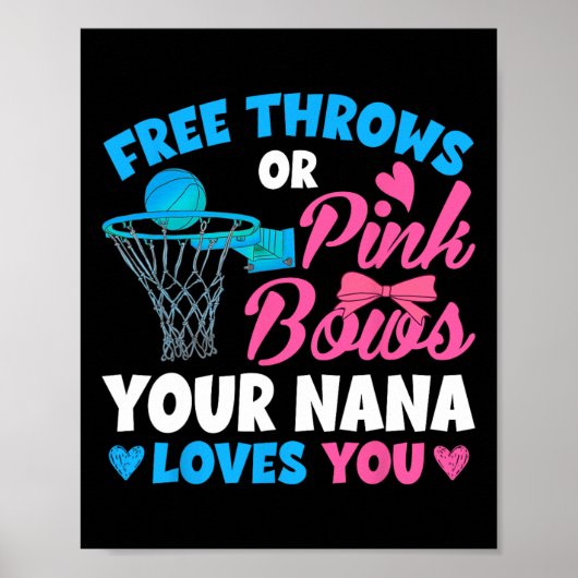 Geschlecht offenbart freie Pfeile oder rosa Bögen Poster (Vorne)