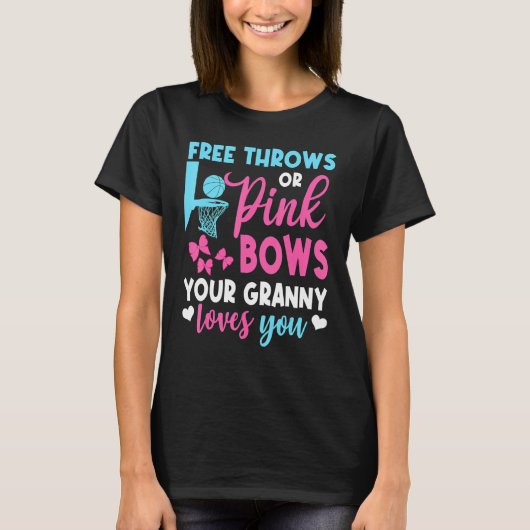 Geschlecht offenbart freie Pfeile oder rosa Bögen T-Shirt (Vorderseite)