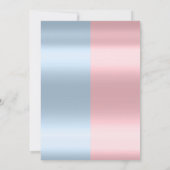 Geschlecht offenbart Fütterung Glitzer Pink Blue B Einladung (Rückseite)