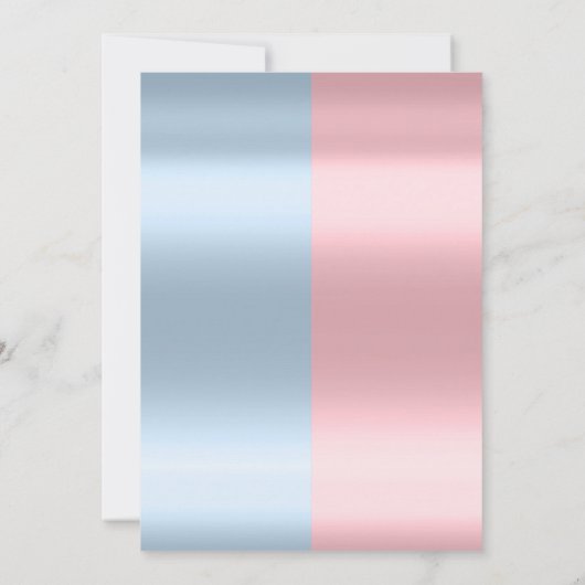 Geschlecht offenbart Fütterung Glitzer Pink Blue B Einladung (Rückseite)