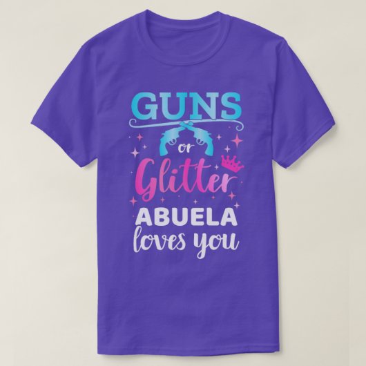 Geschlecht offenbart Gewehre oder Glitzer missela T-Shirt (Design vorne)