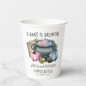 Geschlecht offenbart Halloween Baby ist Brauerei H Pappbecher (Rückseite)