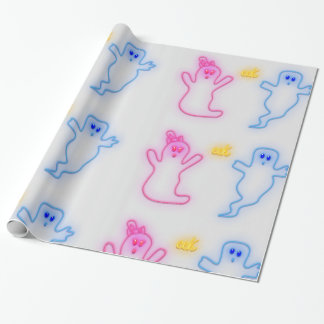 Geschlecht offenbart Junge Girl Pink Blue Gray Nie Geschenkpapier