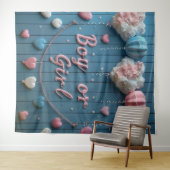 Geschlecht offenbart Junge oder Mädchen Hintergrun Wandteppich (Beispiel (Horizontal))