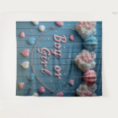 Geschlecht offenbart Junge oder Mädchen Hintergrun Wandteppich (Vorderseite (Horizontal))