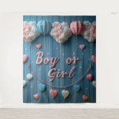 Geschlecht offenbart Junge oder Mädchen Hintergrun Wandteppich (Vorderseite)