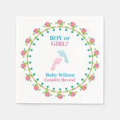 Geschlecht offenbart Junge oder Mädchen rosa Blau Serviette (Vorderseite)