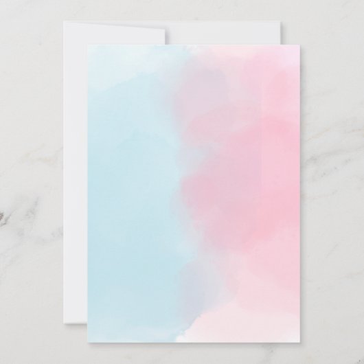 Geschlecht offenbart Junge oder Mädchen rosa oder Einladung (Rückseite)