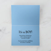 Geschlecht offenbart Karte für Junge (Innenseite)