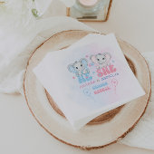 Geschlecht offenbart moderne rosa blau serviette