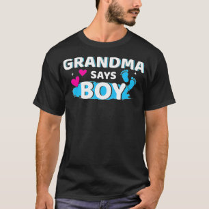 Geschlecht offenbart Oma sagt Junge passend Famili T-Shirt