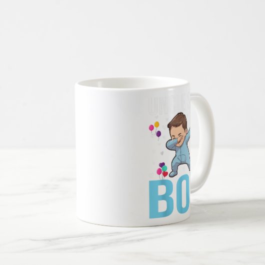 Geschlecht offenbart Onkel sagt Boy Matching Famil Kaffeetasse (VorderseiteRechts)
