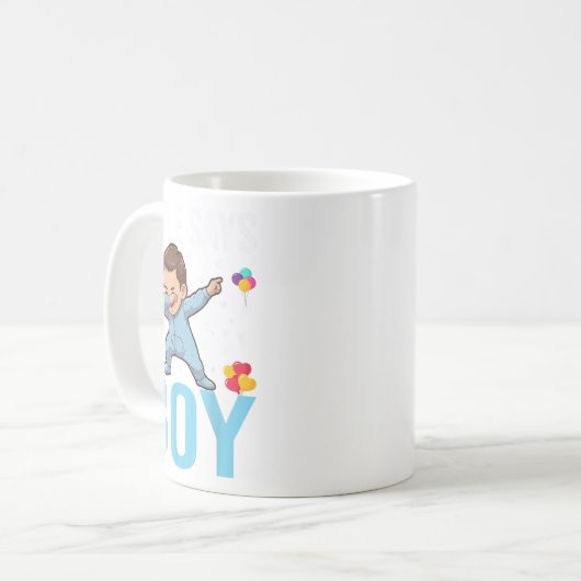 Geschlecht offenbart Onkel sagt Boy Matching Famil Kaffeetasse (Vorderseite Links)