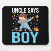 Geschlecht offenbart Onkel sagt Boy Matching Famil Mousepad (Vorne)