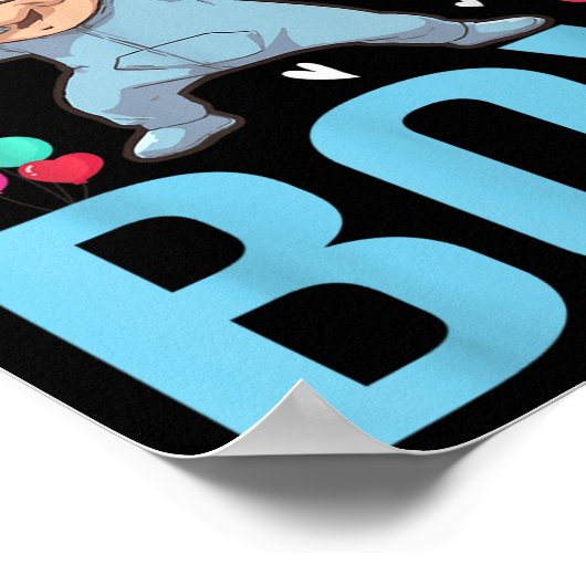 Geschlecht offenbart Onkel sagt Boy Matching Famil Poster (Ecke)