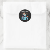 Geschlecht offenbart Onkel sagt Boy Matching Famil Runder Aufkleber (Tasche)