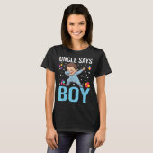 Geschlecht offenbart Onkel sagt Boy Matching Famil T-Shirt (Vorne ganz)
