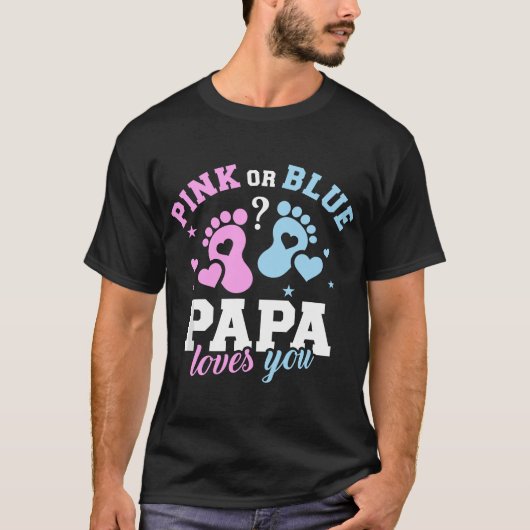 Geschlecht offenbart Papa Papa Papa T-Shirt (Vorderseite)