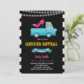 Geschlecht offenbart Party Einladung (Stehend Vorderseite)