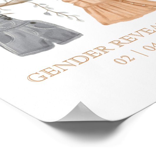 Geschlecht offenbart Party, Er oder sie, Willkomme Poster (Ecke)