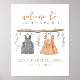 Geschlecht offenbart Party, Er oder sie, Willkomme Poster