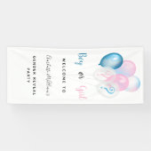 Geschlecht offenbart Party Junge Mädchen blau pink Banner (Horizontal)