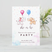 Geschlecht offenbart Party, Junge oder Mädchen, El Einladung (Stehend Vorderseite)