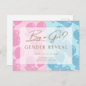 Geschlecht offenbart Party Junge oder Mädchen Postkarte (Vorne/Hinten)